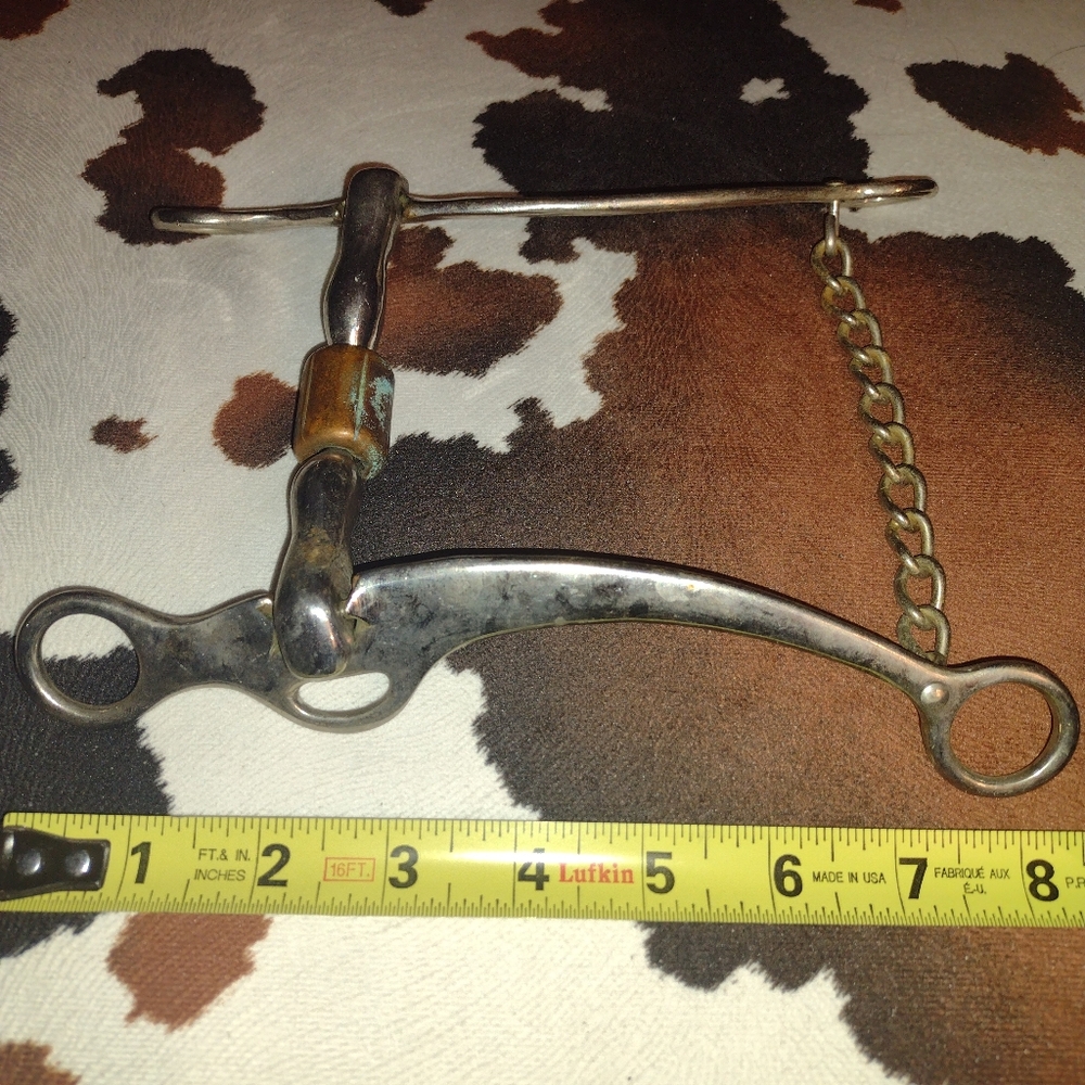 Long Shank Horse Bit with Chain